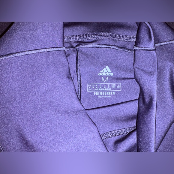 Adidas Primegreen Purple Crop Leggings Size Medium - Picture 4 of 4